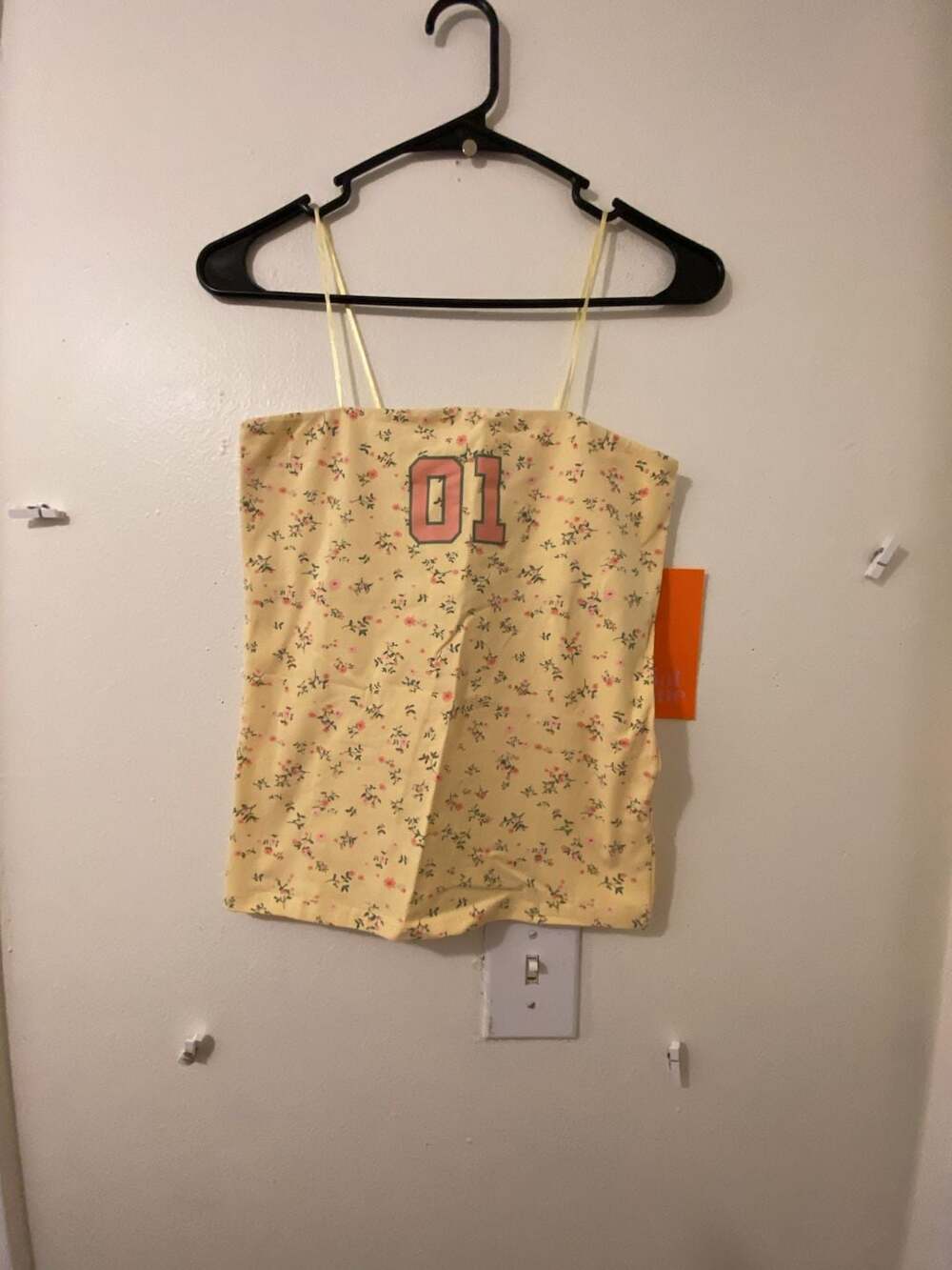 Social Scene Camisole Size M Yellow Floral 01 Top